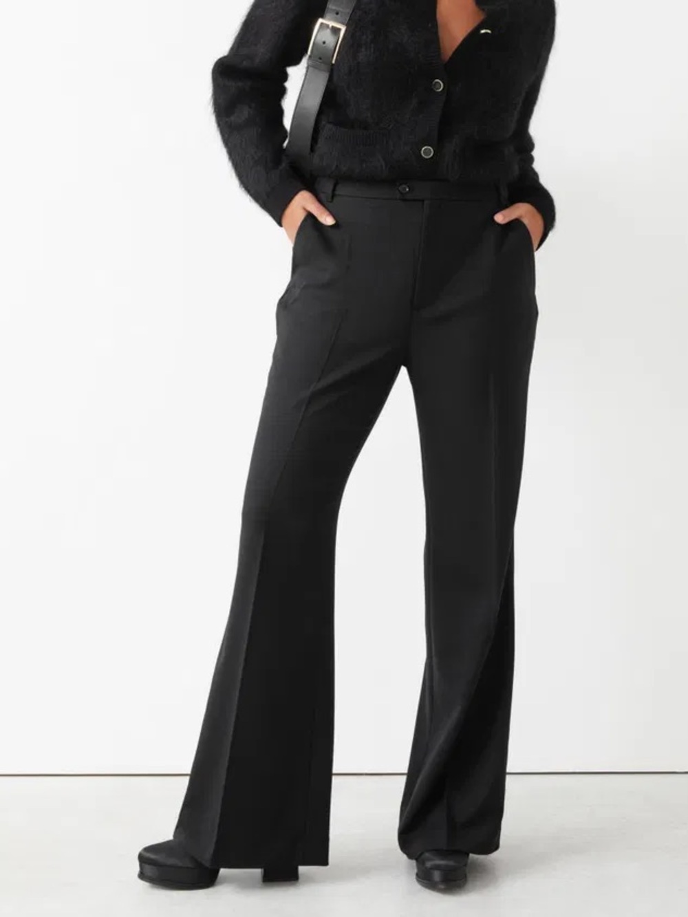 & Other Stories Tailored Press Crease Flare Trousers